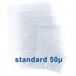 Sachets plastiques SANS fermeture 300x500mm épaisseur standard 50µ