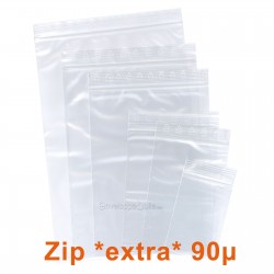 Sachets plastiques à fermeture ZIP 250x350mm standard 50µ