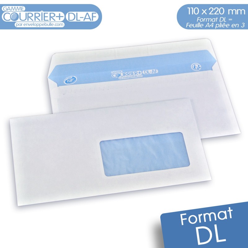 500 enveloppes blanches avec fenêtre DL 80 g Clairefontaine - JPG