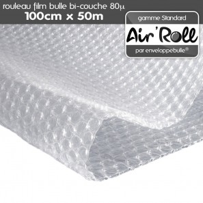 gamme AirRoll ECO enveloppebulle Lot de 6 rouleaux de film GROSSES BULLES dair largeur 1m x longueur 50m