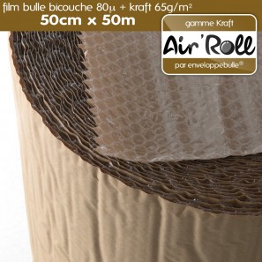 gamme AirRoll ECO enveloppebulle Lot de 6 rouleaux de film GROSSES BULLES dair largeur 1m x longueur 50m